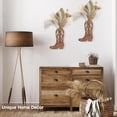 thumbnail image 4 of 2 Maceteros de Pared de Madera con Forma de Bota Vaquera para Plantas de Interior, 30 X 20 cm, para Colgar Flores., 4 of 5
