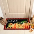 thumbnail image 3 of FRAMICS Thanksgiving Fall Door Mat Non-Slip, Hello Fall Pumpkin Doormat, Autumn Front Door Mat Outdoor Entrance Mat, Fall Welcome Mat for Home Bathroom, Fall Decor Buffalo Plaid Mat 18 x 30 inch, 3 of 6