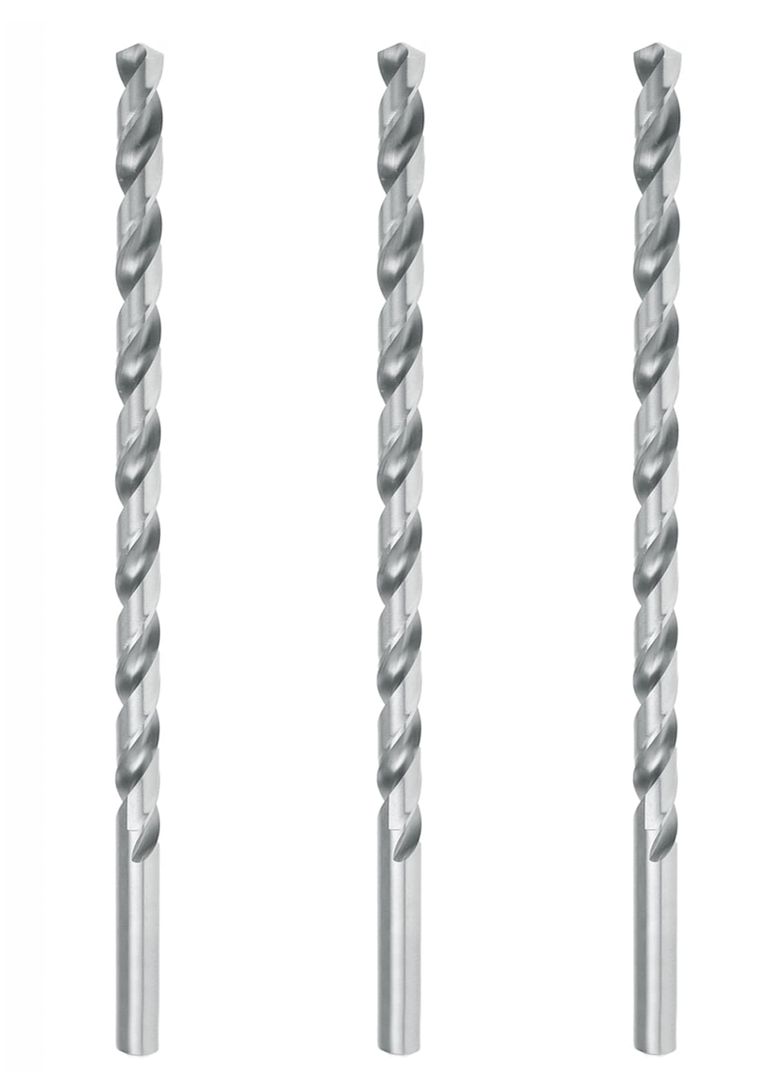 HSS Aircraft Extension Drill Bit Extra Long Bright Finished 3Pcs 3/8 in