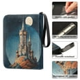 thumbnail image 4 of Game Card Storage Bag Collectible Trading Card Albums The 4-Pocket Card Binder With 50-Page Sleeve Can Hold 400 Game Cards Watercolor Castle, 4 of 6