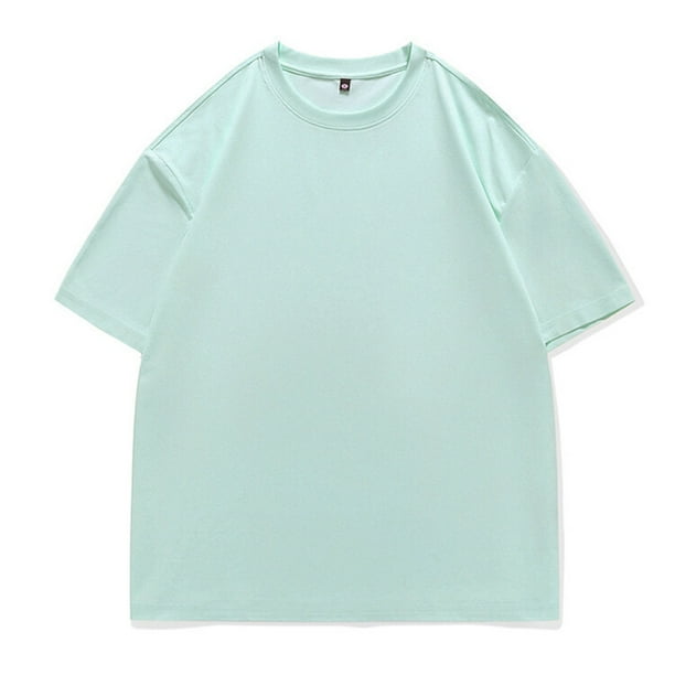 Tops para hombre, blusas y camisas de manga corta con cuello redondo para hombre, moda casual para hombre, vintage, bolsillos, botones, cuello redondo, manga corta, top de poliéster para hombre