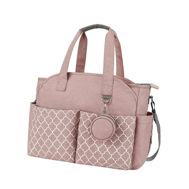Multifunctional Baby Diaper Mummy Changing Bag for Keys Mom and Dad Diaper Pink