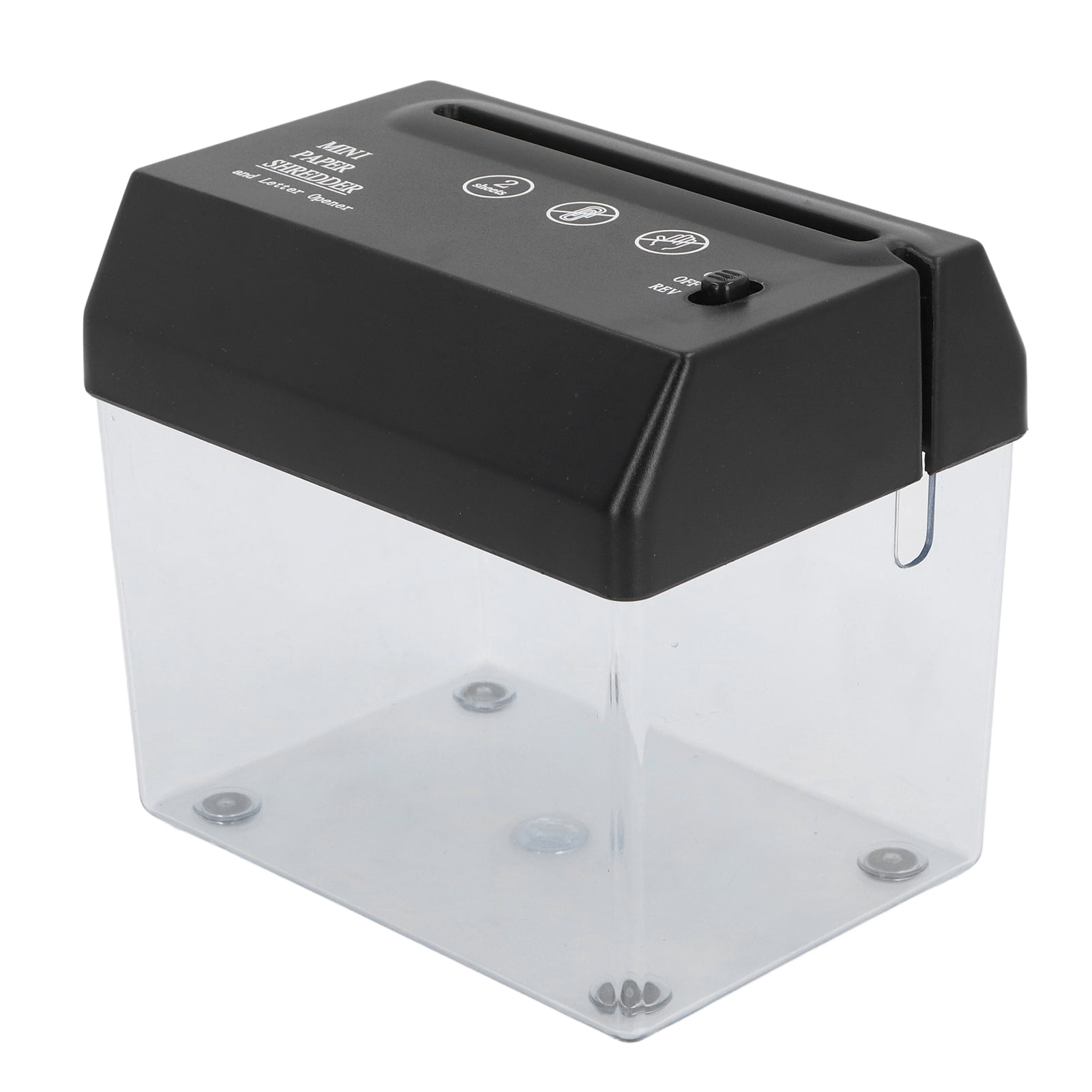 Mini Paper Shredder, Portable Paper Shredder 3 Position Sliding Switch with Non Slip Foam for Desktop