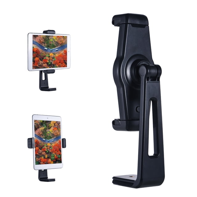 Universal Tablet Tripod Mount Adapter Adjuatable Tablet Clamp Holder with 1/4 Inch Screw Hole Dual