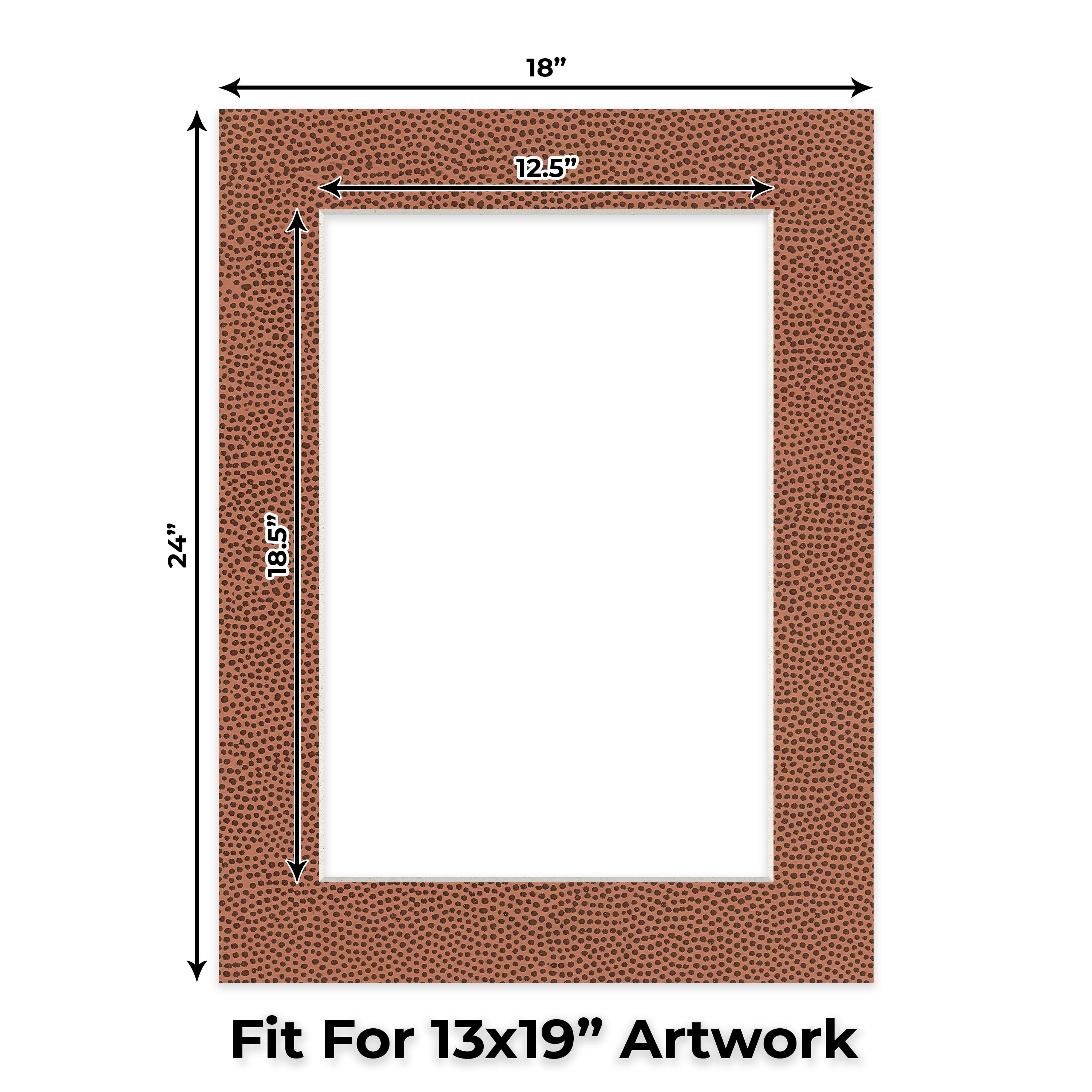 Football Texture Picture Frame Mat for 18x24 Frames - Fits 13x19 Photos - 25 Mats