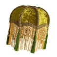 thumbnail image 4 of Mornei European Style Fringe Table Lamp Shade Velvet Lighting Cover for Bedroom Bedside Style A, 4 of 8
