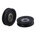 thumbnail image 1 of BQLZR 6PCS Noir U en Forme de Poulie de Roulement Revêtue de Plastique 8x40x10MM, 1 of 5
