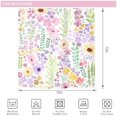 thumbnail image 5 of Pink Purple Cute Floral Shower Curtain for Bathroom Decor 72Wx72H Boho Spring Kids Girls Wildflower Watercolor Plant Botanical Art Printed Fabric Polyester Waterproof 12 Pack Plastic Hooks, 5 of 6