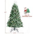 thumbnail image 2 of Costway 6ft Snow Flocked Artificial Christmas Tree w/ 715 Glitter PE & PVC Tips, 2 of 10