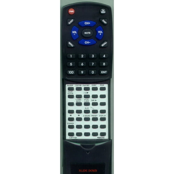 Replacement Remote for PANASONIC RTEUR7711020, EUR7711020, SAPM18, SAPM16, SCPM16, SCPM18