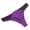 Purple, variant on Women's Stylish Floral Print Thong Comfortable Breathable Lace Splicing Underwear Low Rise Lightweight Soft Fashion Everyday Briefs Underwear Purple L