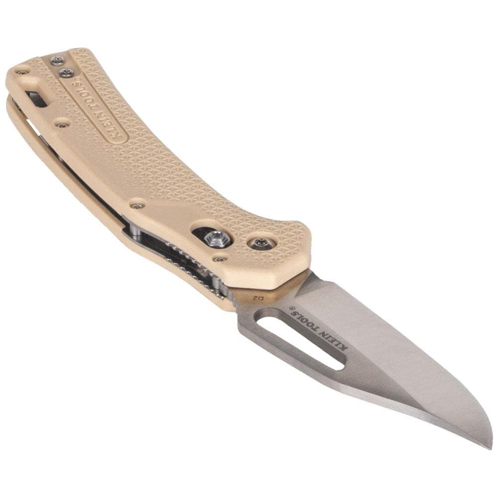 Klein Tools Kto Clip Point Blade Knife, Sand