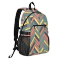 thumbnail image 2 of JIALIOU 14" Laptop Backpack Waterproof Airline Approved Stylish Casual Daypack for Travel Business College Work, Colorful Strip, 2 of 8