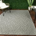 thumbnail image 5 of Balta Kava Chevron Flatweave Indoor/Outdoor Area Rug Grey 7'10" x 10' 8' x 10' Silver, 5 of 5