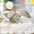 thumbnail image 3 of Summer Botanical Bedding 3 Piece Duvet Cover Set Full Size, White Daisy Botanical Bee Rustic Soft Microfiber Comforter Cover with Zipper Closure & Pillowcases, Wrinkle & FadeResistant Quilt Cover, 3 of 9
