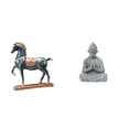 thumbnail image 1 of Figura de caballo,Figura de caballo Escultura animal coleccionable,Adorno de centro de mesa con estatua de caballo de resina,Estatua de mono,Estatua de Buda Mono para Interiores y Exteriores, 1 of 8