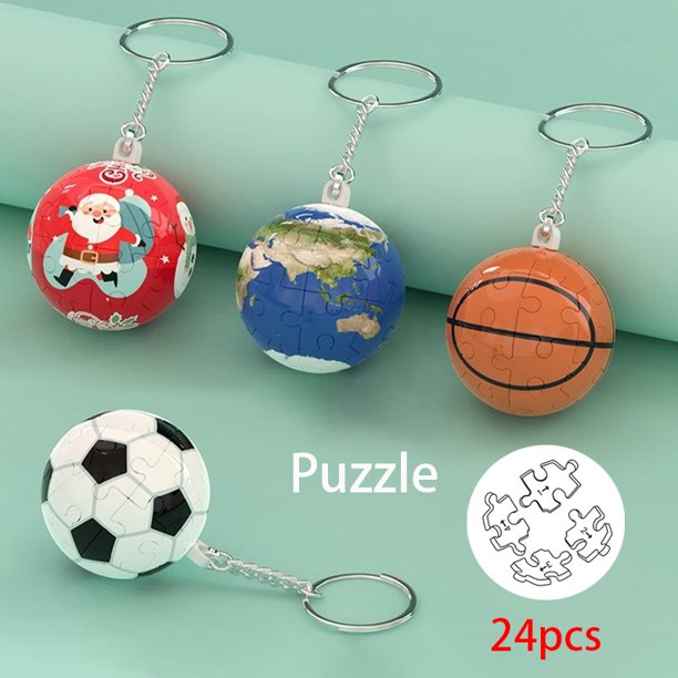 Rompecabezas esférico 3D para niños, juguete de bloques de construcción, juguetes educativos, llavero decorativo, colgante, rompecabezas de navidad, regalos de juguete