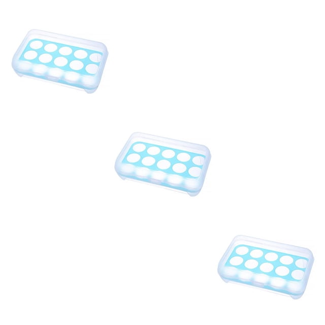 Toystoory Soporte para huevos, refrigerador, 15 rejillas, bandeja para huevos, caja con tapa, contenedor de almacenamiento de plástico apilable Type5 NO5