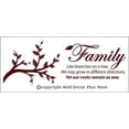 thumbnail image 3 of Family Like Branches on a Tree Wall Vinyl Sticker Saying Decal 32Wx12H Color Options- Burgundy, 3 of 3