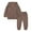 Brown, variant on BLVB Toddler Fall Clothes for Girl Boy Long Sleeve Hoodie Top and Long Sweatpants Set Child Tracksuit for Age 12 M-13 Years