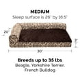 thumbnail image 6 of FurHaven Pet Products Southwest Kilim Memory Top Deluxe Chaise Lounge Pet Bed for Dogs & Cats - Desert Brown, Medium, 6 of 12
