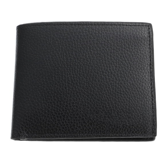 GAXIRE Genuine Men's Black Bifold Wallet with Zipper Pocket and Money Clip Wallet