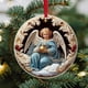 thumbnail image 5 of Adornos navideños, Adornos navideños, Adornos navideños colgantes de madera, Adornos navideños para el árbol de Navidad, Adornos para el coche, 2 colgantes navideños de madera, 5 of 7