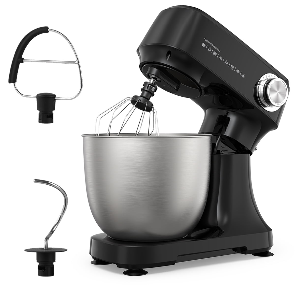 Hamilton Beach Power Deluxe 6-Speed Hand/Stand Mixer, 4-Qt Bowl