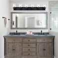 thumbnail image 2 of Melucee 6-Light Matte Black Bathroom Vanity Light, Black Bathroom Lights Over Mirror with Clear Glass Shade, 2 of 6