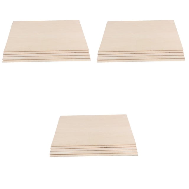 30Pc Plain Unfinished Basswood Thin Wooden Board for Boat Toys Model Repairing Projects Zulema Hojas de madera de balsa
