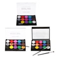 thumbnail image 1 of GUOOL 3Pcs Face Body Paint Palette Adults Kid Make Up Halloween Party Accessories, 1 of 9
