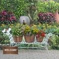 thumbnail image 4 of VINGLI Wooden Planter Barrel Set Brown Wood Rustic Flower Pots, 4 of 9