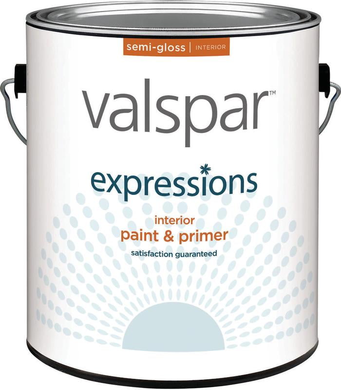 Valspar 17064 Latex Paint, SemiGloss, Clear, 1 gal Can