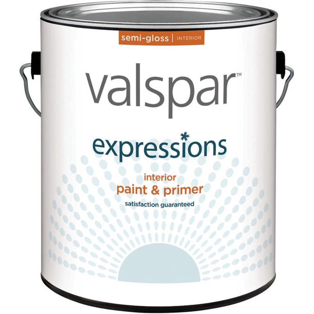 Valspar 17064 Latex Paint, SemiGloss, Clear, 1 gal Can