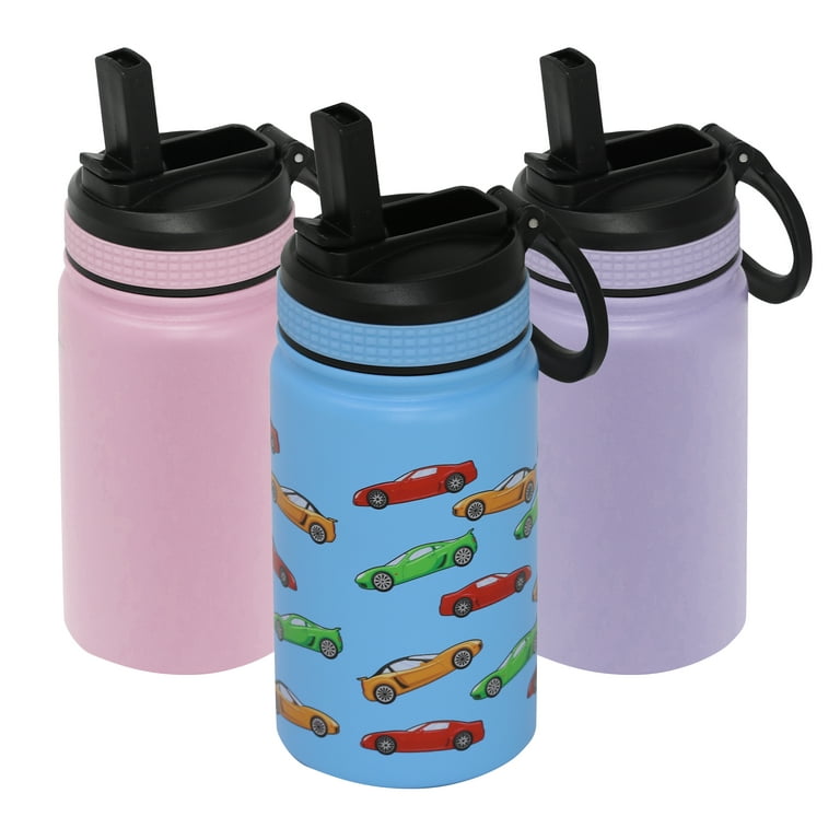 Stainless Steel Kids Water Bottle, 350ml  Leak Proof Lid With Straw &  Handle for Children