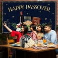 thumbnail image 6 of Happy Passover Backdrop 8x4ft Jewish Holiday Decoration Hanging Jewish Pesach Wall Background Decor Passover Background for Wedding Festive Welcome Porch Sign Banner Passover Party Supplies, 6 of 7