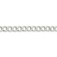 thumbnail image 2 of Auriga Fine Jewelry 925 Sterling Silver 6.4mm Semi-Solid Flat Curb Bracelet 7inch for Women, 2 of 6