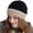 Black, variant on Mosey Women Winter Cap Baggy Contrast Color Elastic Anti-slip Regular Fit Warm Knitted Soft Cold Resistant Lady Beanie Outdoor Hat