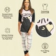 thumbnail image 5 of Lazyone Women's Soft Casual Pajama Leggings and Tall Tee Sets With Cute Fun Prints, Bear Hug, 5 of 7