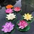 10X Fake Water Lily LotusLeaf Flowers Floating Pool Floating