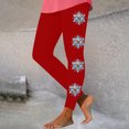 thumbnail image 2 of YOIAVAIOY Leggings de Noël pour Femmes Mode Xmas Pantalons de Yoga Décontractés Doux comme du Beurre Collants de Détente Rouges TG, 2 of 6