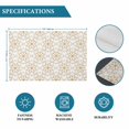 thumbnail image 6 of Brown Flower Placemats Set of 6, Retro Tribal Art Abstract Monochrome Texture Placemats for Dining Table, Place Mats for Kitchen Tabletop, Waterproof Wipeable Dining Table Mats Set, 6 of 9