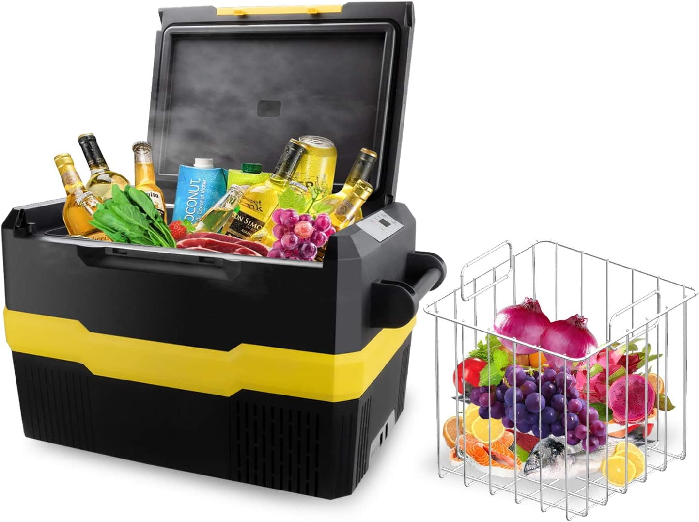 Schloß 63Qt Truck Portable Refrigerator, 12V/DC RV Fridge, 110V/AC