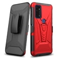 thumbnail image 6 of Designed for Cricket Dream 5G Case / AT&T Radiant Max 5G Case / Cricket Innovate 5G Case with Holster Belt Clip Heavy Duty Shockproof Protective Phone Cover with Kickstand [Red], 6 of 6
