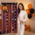 thumbnail image 5 of Halloween Decorations Indoor Outdoor, Vintage Halloween Decorations Ghost Wall Hanging Cute Ghost Bat Woven Flag with Tassels Featuring Pumpkin Ghost, Lace-fabric Designs Halloween Door Decor, 5 of 5
