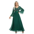 thumbnail image 6 of Hvyesh Women's Sequin V-Neck Long Prom Dresses Cute Mesh Long Sleeve A-Line Gowns Cocktaill Party Long Dress Business Evening Gowns, 6 of 8