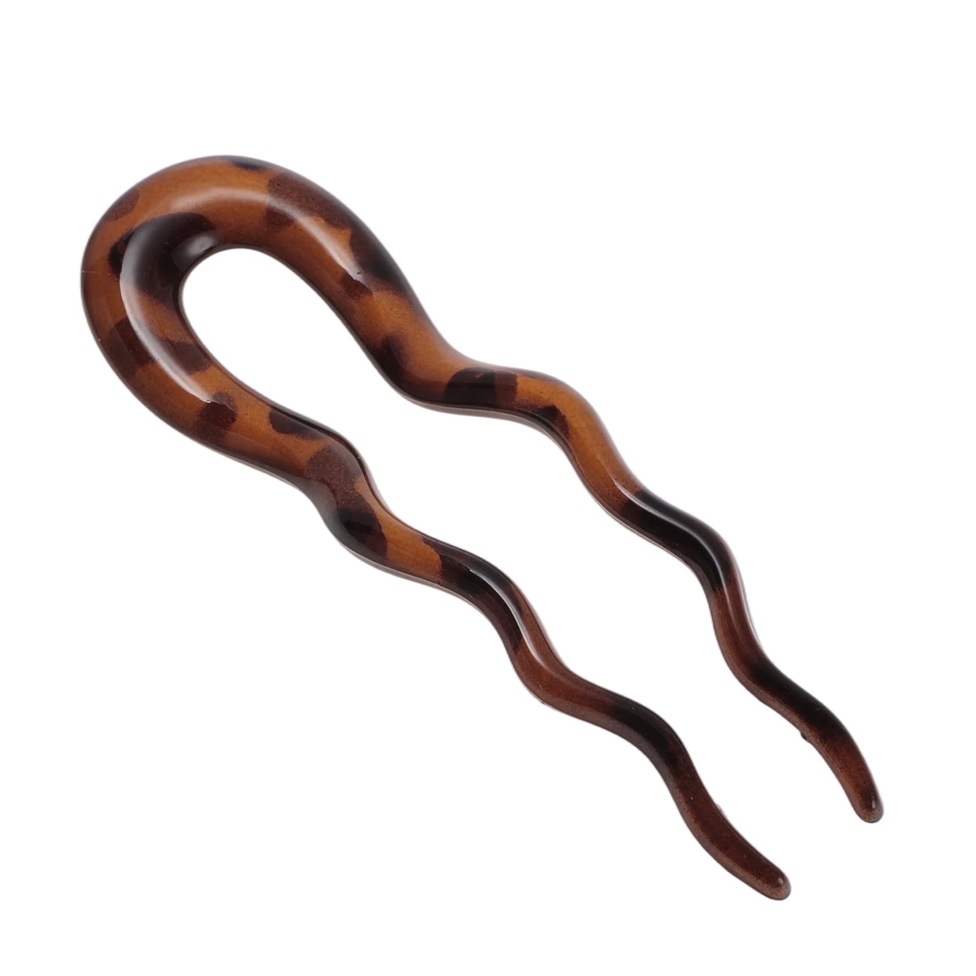 Unique Bargains U-shaped Hair Pin 3.94"x1.18" 1 Pc Brown