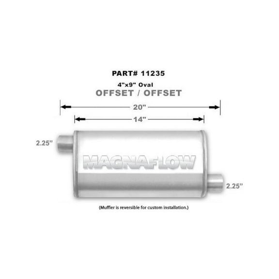 MagnaFlow Muffler Mag SS 14X4X9 2.25 O/O