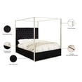 thumbnail image 4 of Porter Black Velvet King Bed-Color:Black Velvet,Style:Contemporary, 4 of 5
