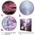 thumbnail image 3 of Designart "Rhododendron landscape Pointillism Dot II" Floral Floater Framed Wall Decor, 3 of 7